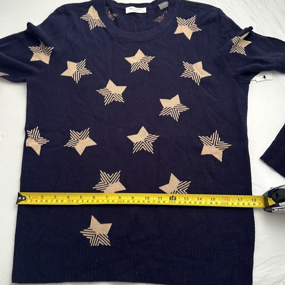 Equipment Shane crew neck Peacoat navy blue and ivory cashmere sweater - Picture 8 of 9